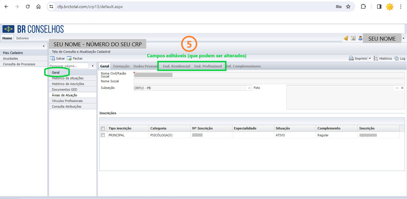 Profissional Agora Voc Pode Atualizar Os Seus Dados Cadastrais Crp